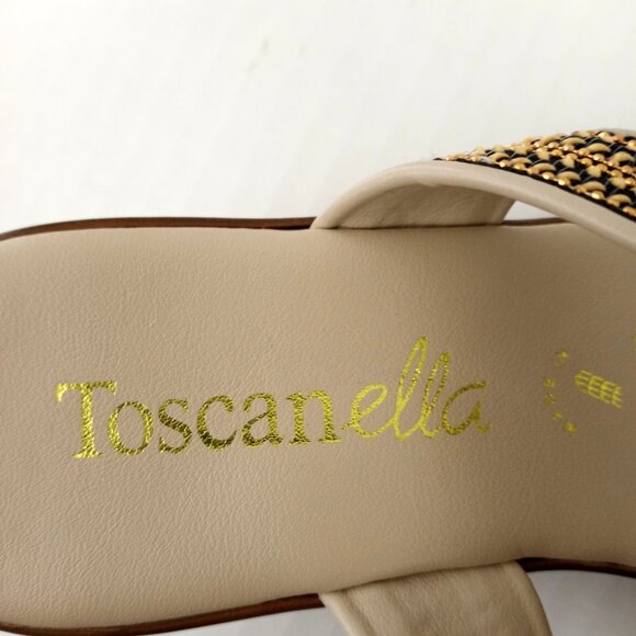 Toscanella MIMMA Double Band Wedge Slip On Sandals Made in Italy - Picture 6 of 9